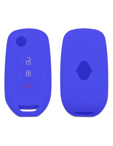 Guscio in Silicone Cover per Renault Clio, Captur, Megane, Scenic, Kangoo - BLU