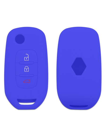 Guscio in Silicone Cover per Renault Clio, Captur, Megane, Scenic, Kangoo - BLU