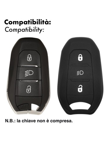Guscio Chiave in Silicone Peugeot 408 508 3008 4008 5008 Citroen C2 C3 C4 C5