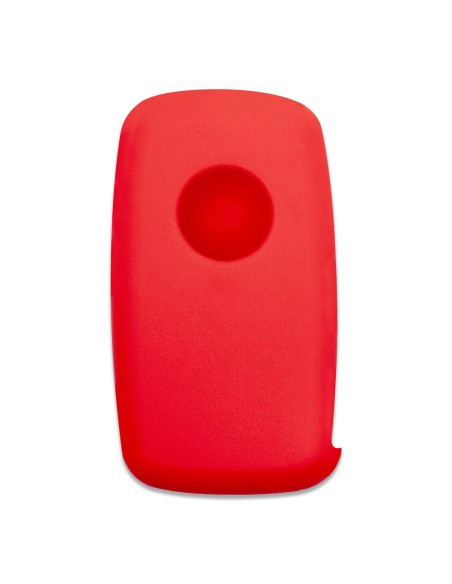 Guscio in Silicone Cover Chiave per Telecomando Volkswagen Seat Skoda Portachiave Rosso VW Golf Passat Polo Touran Tiguan Eos Sharan Touareg Phateon Caddy T5 Amarok Lupo Seat Altea Alhambra Leon Ibiza Exeo Cordoba Arosa Skoda Octavia Fabia Superb Roomster