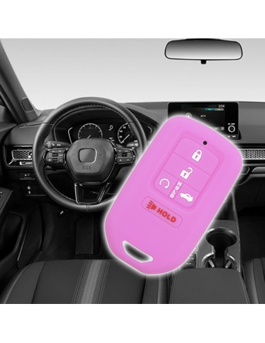 Guscio Chiave Compatibile con Honda Civic, CR-V, Accord, HR-V, Odyssey, Pilot - ROSA