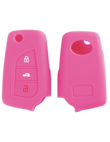 Guscio in Silicone Cover per Toyota Corolla Yaris Auris Avensis RAV4 - ROSA