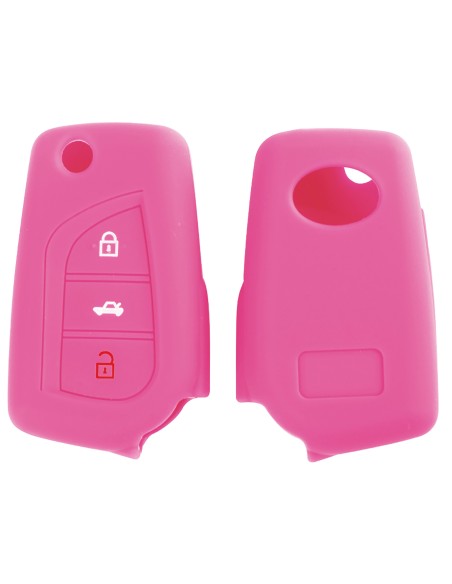 Guscio in Silicone Cover per Toyota Corolla Yaris Auris Avensis RAV4 - ROSA