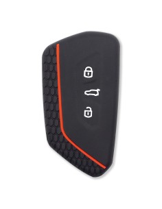 Guscio in Silicone Cover Chiave per Telecomando Volkswagen Golf 8 Tiguan, Passat, Arteon, T-Roc, ID.3 e ID.4, Seat Leon, Ateca, Cupra, Skoda Octavia - NERO