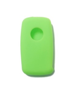 Guscio in Silicone Cover Chiave per Telecomando Volkswagen Seat Skoda Portachiave Verde VW Golf Passat Polo Touran Tiguan Eos Sharan Touareg Phateon Caddy T5 Amarok Lupo Seat Altea Alhambra Leon Ibiza Exeo Cordoba Arosa Skoda Octavia Fabia Superb Roomster 2