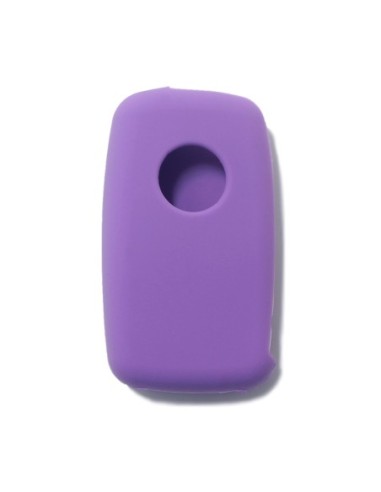 Guscio in Silicone Cover Chiave per Telecomando Volkswagen Seat Skoda Portachiave Viola VW Golf Passat Polo Touran Tiguan Eos Sharan Touareg Phateon Caddy T5 Amarok Lupo Seat Altea Alhambra Leon Ibiza Exeo Cordoba Arosa Skoda Octavia Fabia Superb Roomster