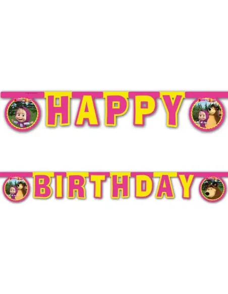 Festone Happy Birthday Masha e Orso