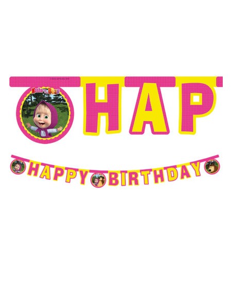 Festone Happy Birthday Masha e Orso