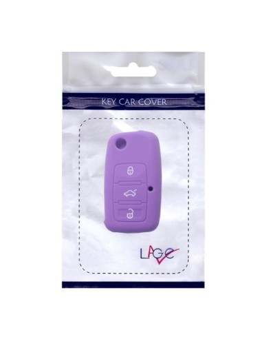 Guscio in Silicone Cover Chiave per Telecomando Volkswagen Seat Skoda Portachiave Viola VW Golf Passat Polo Touran Tiguan Eos Sharan Touareg Phateon Caddy T5 Amarok Lupo Seat Altea Alhambra Leon Ibiza Exeo Cordoba Arosa Skoda Octavia Fabia Superb Roomster