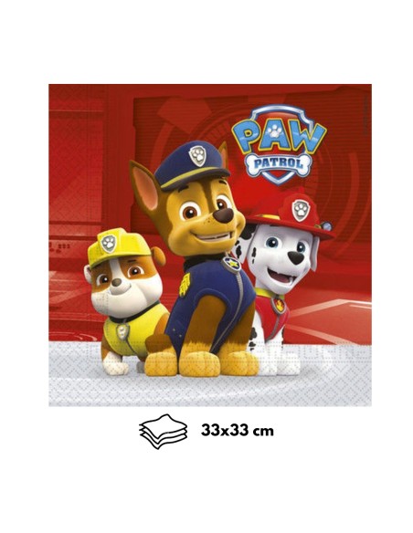 Tovagliolo Paw Patrol in Carta 33x33 cm