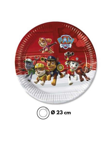 Piatto Paw Patrol in Carta 23 cm