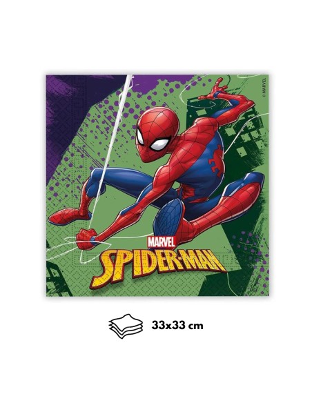 Tovagliolo Spiderman Team Up 33x33 cm