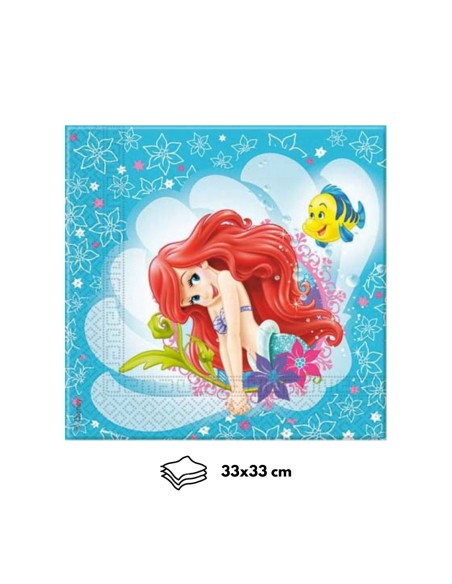 Tovagliolo Ariel Mermaid 33x33 cm