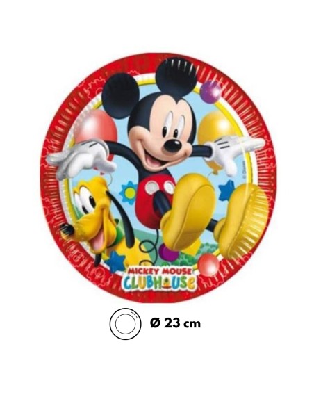 Piatto Playful Mickey Mouse in Carta 23 cm