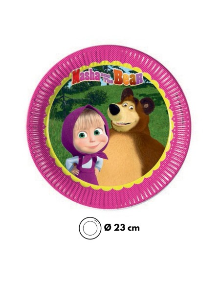 Piatto Masha e Orso 23 cm