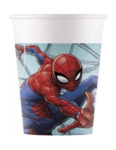 Bicchiere Spiderman Team Up Carta 200 ml