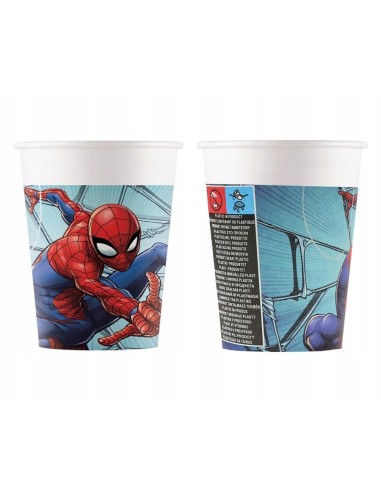 Bicchiere Spiderman Team Up Carta 200 ml