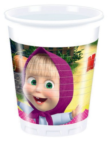 Bicchiere Masha e Orso in Plastica 200 ml
