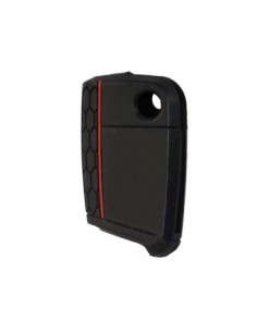 Guscio in Silicone Cover Chiave per Telecomando Volkswagen Golf (Serie 7) Seat Leon 7 Ibiza 7 Skoda Octavia A7 Portachiave Nero 2