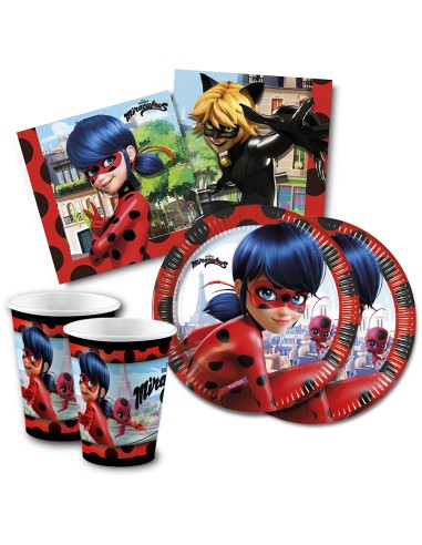 Piatto 23 cm 8 pz * Miraculous Ladybug