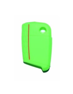 Guscio in Silicone Cover Chiave per Telecomando Volkswagen Golf (Serie 7) Seat Leon 7 Ibiza 7 Skoda Octavia A7 Portachiave Verde 2
