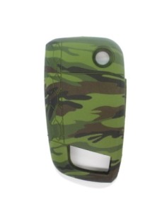 Guscio in Silicone Cover Chiave per Telecomando Volkswagen Golf (Serie 7) Polo Scirocco Seat Leon 7 Ibiza 7 Skoda Octavia A7 Portachiave Integrale Militare Camouflage 2