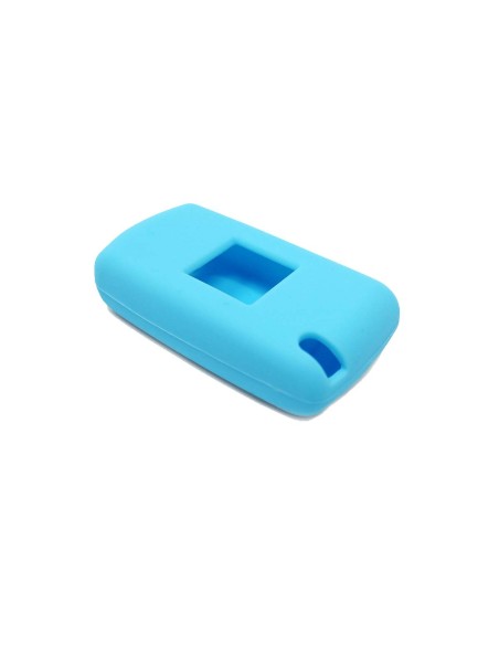Guscio in Silicone Cover Chiave per Telecomando Peugeot 106 107 206 207 307 308 407 408 409 607 Portachiave Azzurro