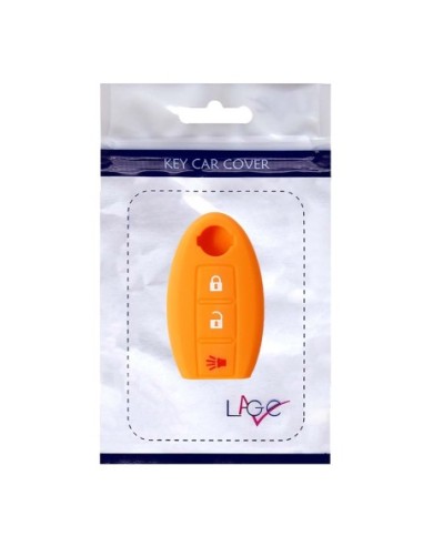 Guscio in Silicone Cover Chiave per Telecomando Nissan Qashqai Micra Juke Murano X-Trail Almera Vari Modelli Portachiave Arancione