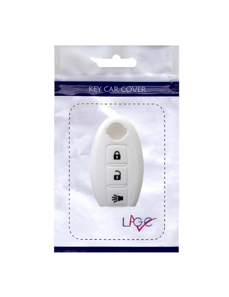 Guscio in Silicone Cover Chiave per Telecomando Nissan Qashqai Micra Juke Murano X-Trail Almera Vari Modelli Portachiave Bianco