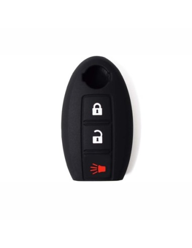 Guscio in Silicone Cover Chiave per Telecomando Nissan Qashqai Micra Juke Murano X-Trail Almera Vari Modelli Portachiave Nero