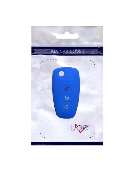 Guscio in Silicone Cover Chiave Telecomando Ford Fiesta Focus 2 Kuga Ka C-Max Mondeo Transit Tourneo Portachiave Blu