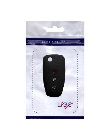 Guscio in Silicone Cover Chiave Telecomando Ford Fiesta Focus 2 Kuga Ka C-Max Mondeo Transit Tourneo Portachiave Nero