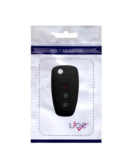 Guscio in Silicone Cover Chiave Telecomando Ford Fiesta Focus 2 Kuga Ka C-Max Mondeo Transit Tourneo Portachiave Nero