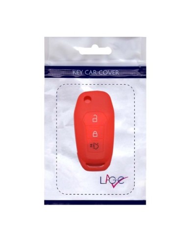 Guscio Silicone Cover Chiave a Scatto Telecomando Ford Portachiave Rosso Tasti 3 Fiesta Focus Galaxy Fusion Mondeo B-Max C-Max S-Max Kuga Ecosport