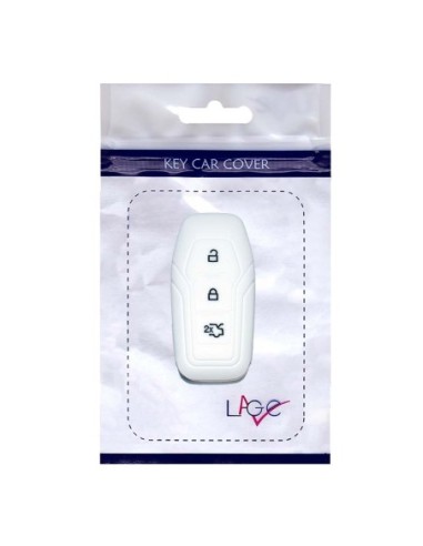 Guscio Silicone Cover Chiave Telecomando Ford Portachiave Bianco Tasti 3 Kuga Mondeo Focus Ka B-Max Edge Fiesta Galaxy Mustang S-Max
