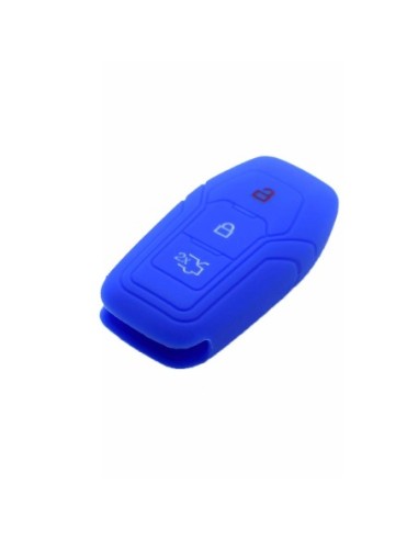 Guscio Silicone Cover Chiave Telecomando Ford Portachiave Blu Tasti 3 Kuga Mondeo Focus Ka B-Max Edge Fiesta Galaxy Mustang S-Max