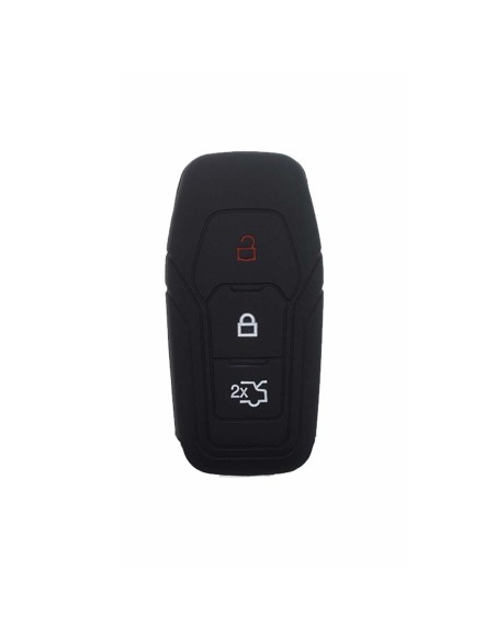 Guscio Silicone Cover Chiave Telecomando Ford Portachiave Nero Tasti 3 Kuga Mondeo Focus Ka B-Max Edge Fiesta Galaxy Mustang S-Max