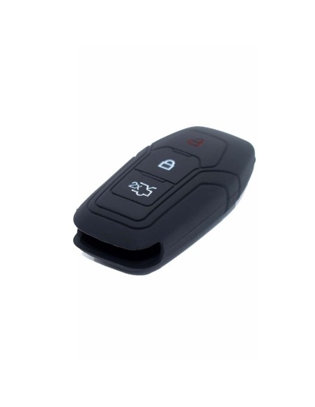 Guscio Silicone Cover Chiave Telecomando Ford Portachiave Nero Tasti 3 Kuga Mondeo Focus Ka B-Max Edge Fiesta Galaxy Mustang S-Max