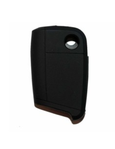 Guscio in Silicone Cover Chiave per Telecomando Volkswagen Golf (Serie 7) Seat Leon 7 Ibiza 7 Skoda Octavia A7 Portachiave Nero 2