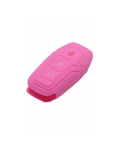 Guscio Silicone Cover Chiave Telecomando Ford Portachiave Rosa Tasti 3 Kuga Mondeo Focus Ka B-Max Edge Fiesta Galaxy Mustang S-Max