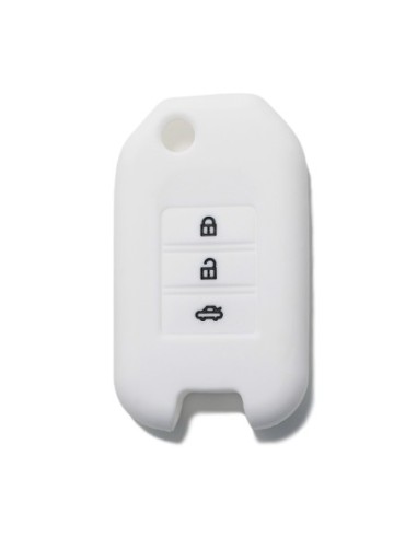 Guscio in Silicone Cover Chiave per Telecomando Honda 3 Tasti Bianco Civic City Jade Jazz Fit Accord Odyssey CR-V HR-V XR-V Spirior Elysion Vezel Crider