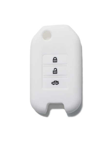 Guscio in Silicone Cover Chiave per Telecomando Honda 3 Tasti Bianco Civic City Jade Jazz Fit Accord Odyssey CR-V HR-V XR-V Spirior Elysion Vezel Crider