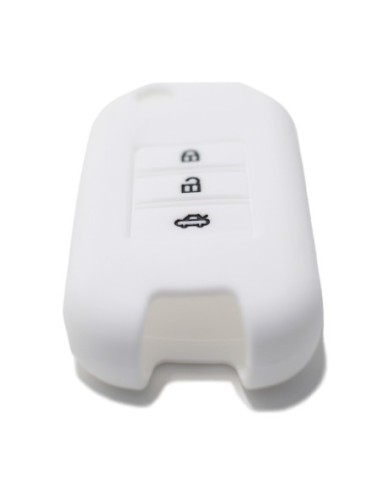 Guscio in Silicone Cover Chiave per Telecomando Honda 3 Tasti Bianco Civic City Jade Jazz Fit Accord Odyssey CR-V HR-V XR-V Spirior Elysion Vezel Crider