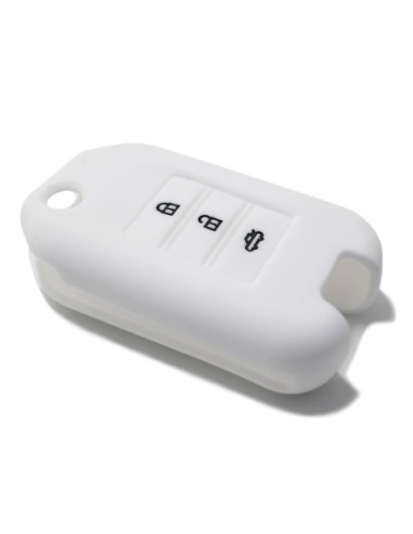 Guscio in Silicone Cover Chiave per Telecomando Honda 3 Tasti Bianco Civic City Jade Jazz Fit Accord Odyssey CR-V HR-V XR-V Spirior Elysion Vezel Crider