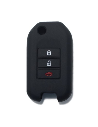 Guscio in Silicone Cover Chiave per Telecomando Honda 3 Tasti Nero Civic City Jade Jazz Fit Accord Odyssey CR-V HR-V XR-V Spirior Elysion Vezel Crider