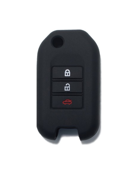 Guscio in Silicone Cover Chiave per Telecomando Honda 3 Tasti Nero Civic City Jade Jazz Fit Accord Odyssey CR-V HR-V XR-V Spirior Elysion Vezel Crider