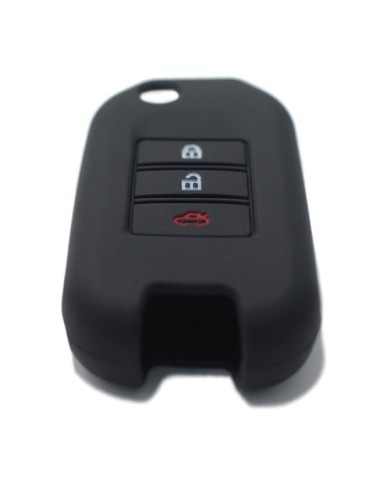 Guscio in Silicone Cover Chiave per Telecomando Honda 3 Tasti Nero Civic City Jade Jazz Fit Accord Odyssey CR-V HR-V XR-V Spirior Elysion Vezel Crider