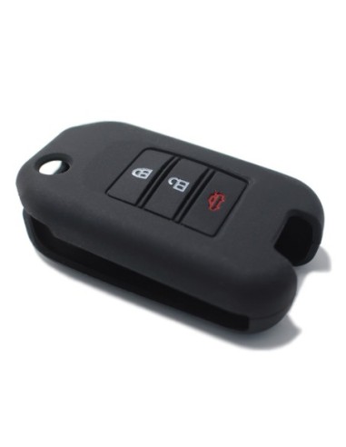 Guscio in Silicone Cover Chiave per Telecomando Honda 3 Tasti Nero Civic City Jade Jazz Fit Accord Odyssey CR-V HR-V XR-V Spirior Elysion Vezel Crider