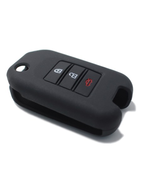 Guscio in Silicone Cover Chiave per Telecomando Honda 3 Tasti Nero Civic City Jade Jazz Fit Accord Odyssey CR-V HR-V XR-V Spirior Elysion Vezel Crider