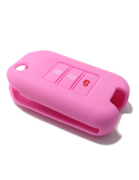 Guscio in Silicone Cover Chiave per Telecomando Honda 3 Tasti Rosa Civic City Jade Jazz Fit Accord Odyssey CR-V HR-V XR-V Spirior Elysion Vezel Crider